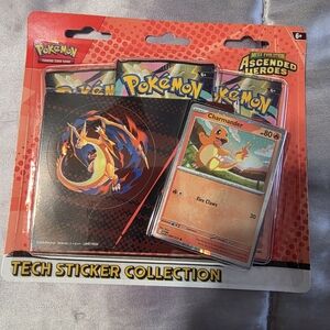 Pokemon Ascended Heroes Tech Sticker Collection with Charmander